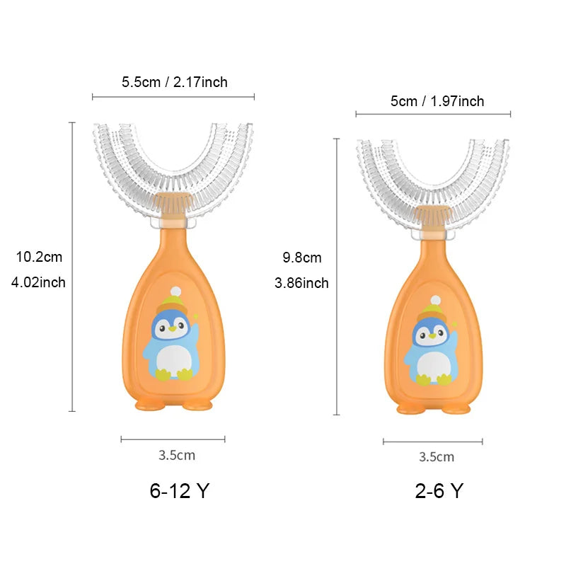 Escova Infantil U-Smile Pinguim - Universomart